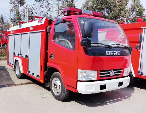 國五東風單排1噸水罐消防車（藍牌）